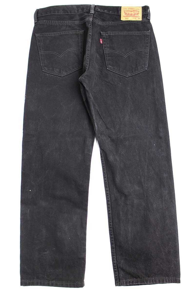 が大特価！ Levi'sリーバイス 505 ブリーチ加工 ブラック デニムパンツ w36 パンツ