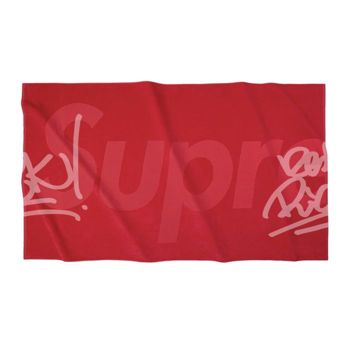 送料無料 メンズ レディース タオル レッド Supreme シュプリーム