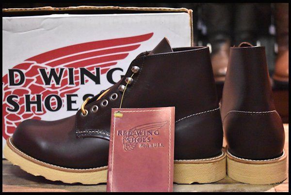 靴 Red Wings 8160 8D RED WING レッドウィング 8160 刺繍羽 ガラスレザー ブラウン系