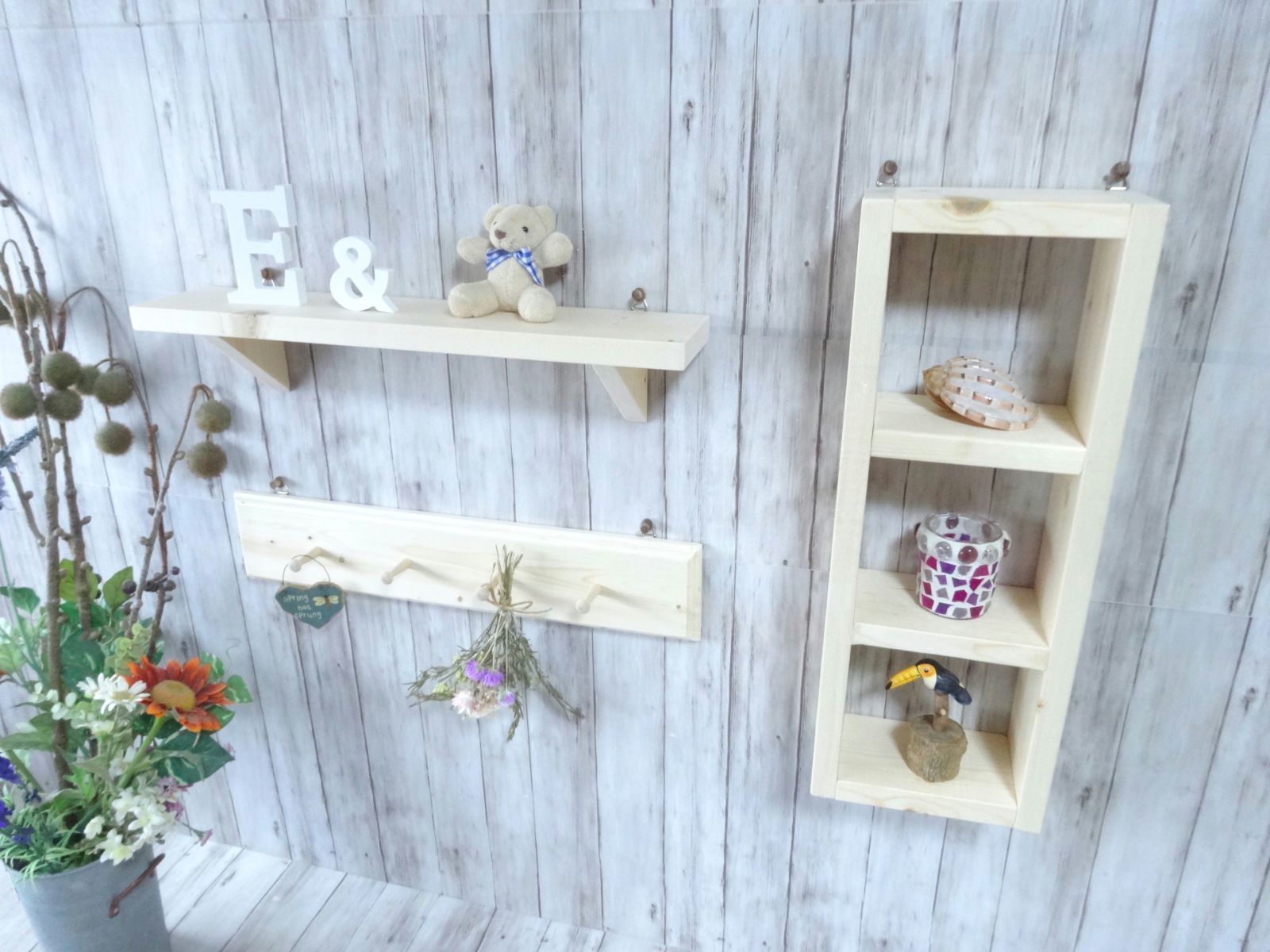 白木のペンダントライト ナチュラル ハンドメイド 木製