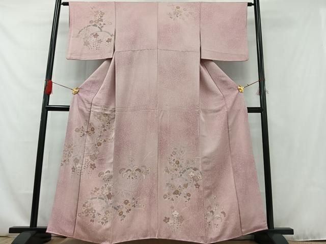 平和屋着物□訪問着 総絞り 花菱文 金彩 正絹 逸品 AAAM1294Agk