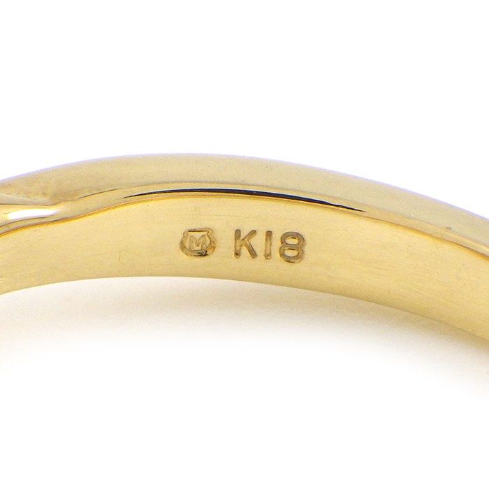 ミキモト MIKIMOTO リング 3ポイント パール 3.5-5.0mm珠 K18YG 12号  