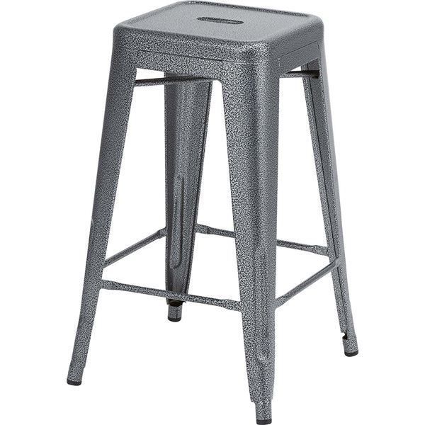 カウンターチェア ハイチェア 幅41cm ブラック スチール製 スタッキング可 クレールハイスツール リビング