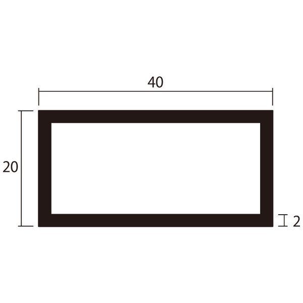 14営業日以内発送 ハイロジック 4549396006587 3100658 アルミ角パイプ 1m 2 0x20x40mm ブロンズ 4入 沖縄離島販売不可 AGENCIAYEAS_COM_BR
