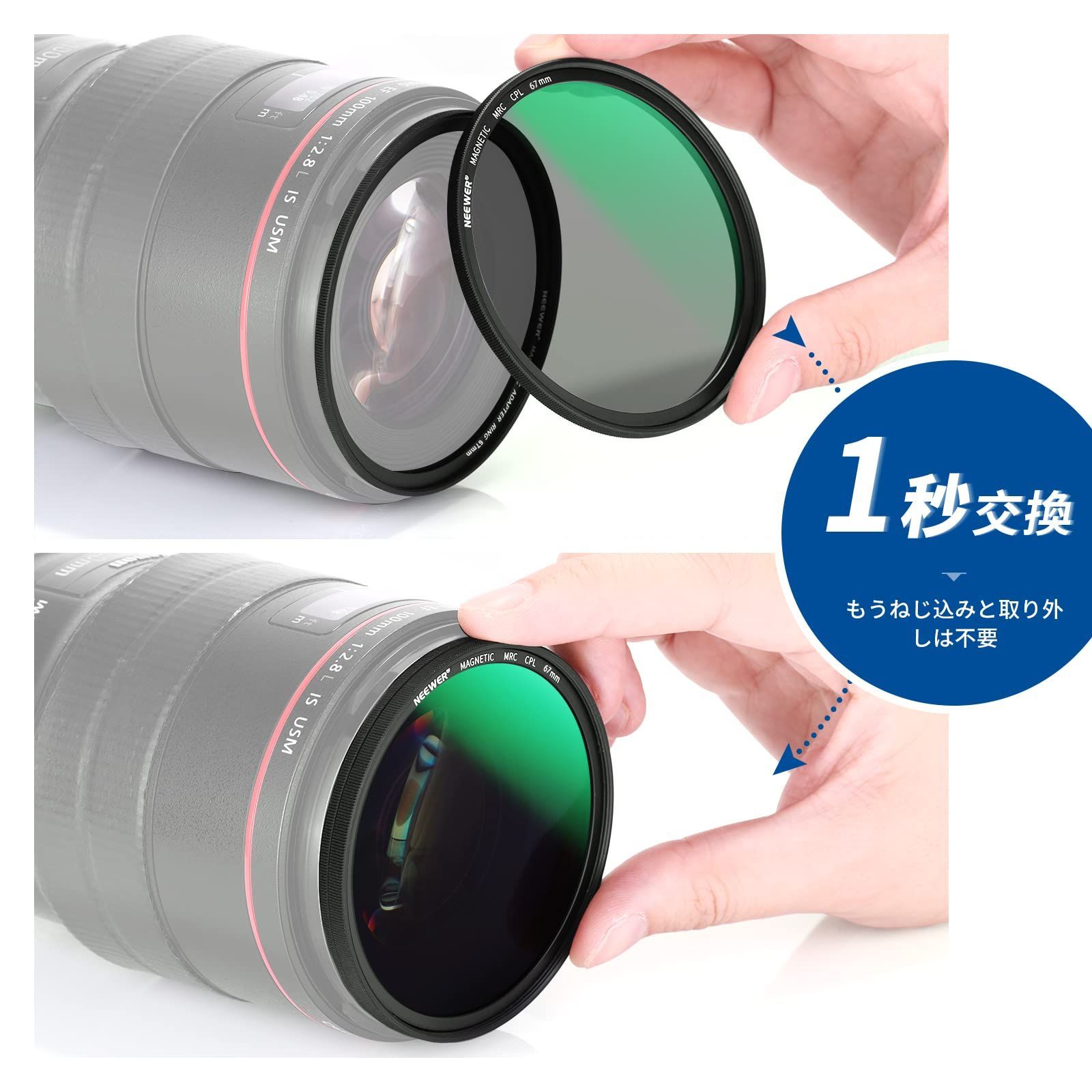 ネット特売 Urth 82mm UV + 偏光(CPL) レンズフィルターキット(プラス