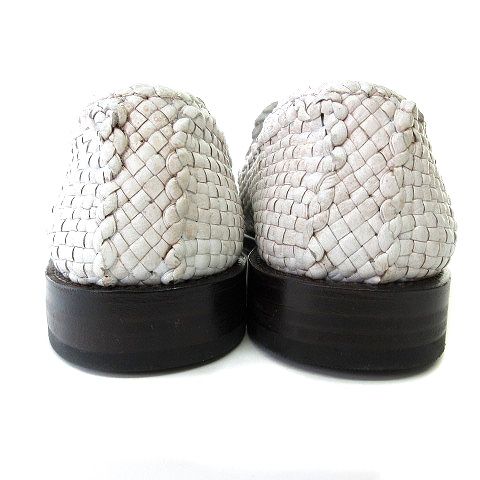 マルニ MARNI ホワイトフリンジローファー厚底 マルニ MARNI 24SS ウーブン レザー ローファー シューズ