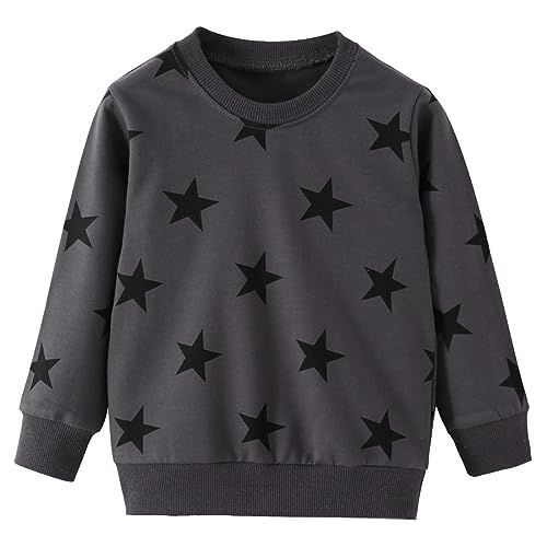 F07_120 [MARBEINE] トレーナー 女の子 男の子 薄手 長袖Tシャツ 総柄 丸首 100～140cm 裏毛 長袖 トレーナー キッズ ボーイズ クルーネック スウェット トップス 子供服 綿 春秋 ベビー服 ゆったり通