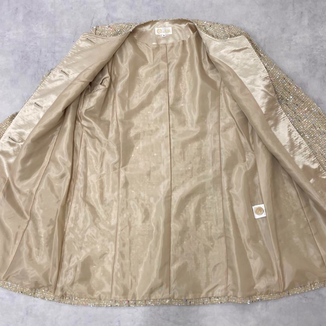 ◎【新品同様】TOKYO SOIR 東京ソワール ツイードコート ロング ノー 