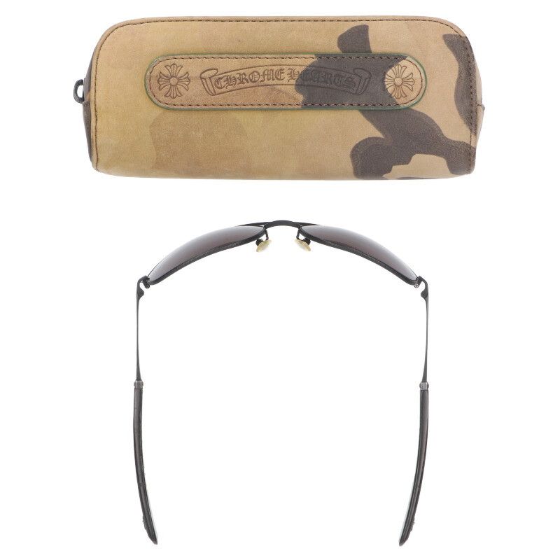 クロムハーツ SKYSAW III エボニーテンプルメタルフレームサングラス  