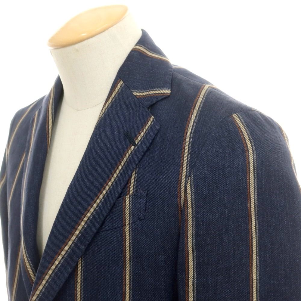 中古】ラルディーニ LARDINI リネン ストライプ テーラード