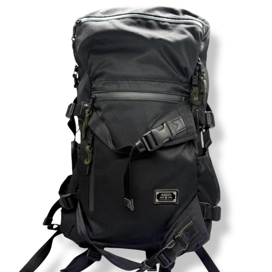 A4可 アッソブ コーデュラ ドビー バックパック リュック ブラック 4174