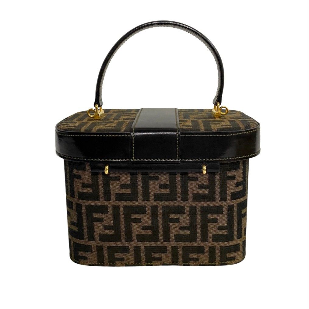 極 美品 箱 袋付き FENDI フェンディ ズッカ 柄 ロゴ レザー 本