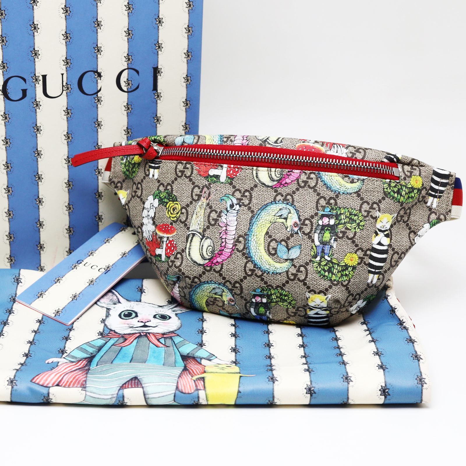 GUCCI グッチ ラウンドミニウエストポーチ GGスプリーム ヒグチ