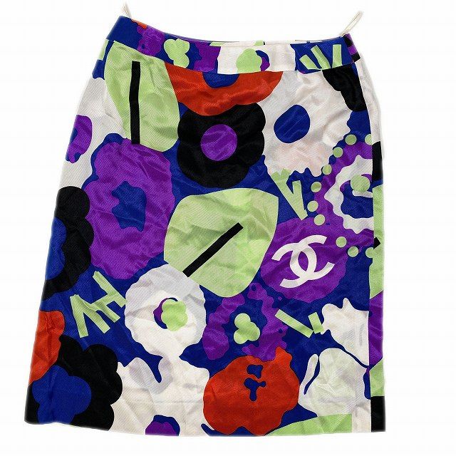 00T シャネル セットアップ シフォンシースルー ブラウス タイトスカート CHANEL - 00T シャネル セットアップ シフォンシースルー ブラウス