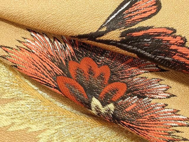 【新品、未使用】ワンタッチつくり帯 絽つづれ名古屋帯+装道帯枕付き 着物と帯 時流】SN25791◇正絹 八寸夏名古屋帯◇絽綴れ 手描き 未使用