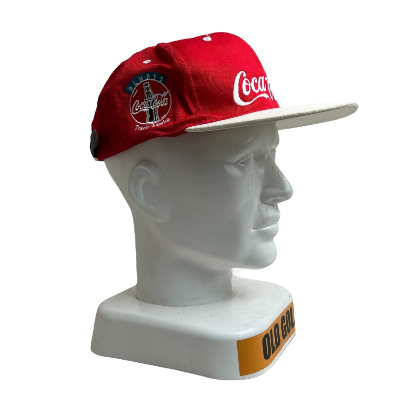 キャップ 帽子 90 s 1993年製 Coca-Cola コカコーラ トラッカーキャップ ビンテージキャップ 刺繍ロゴ ツートン レッド 赤 ホワイト 白