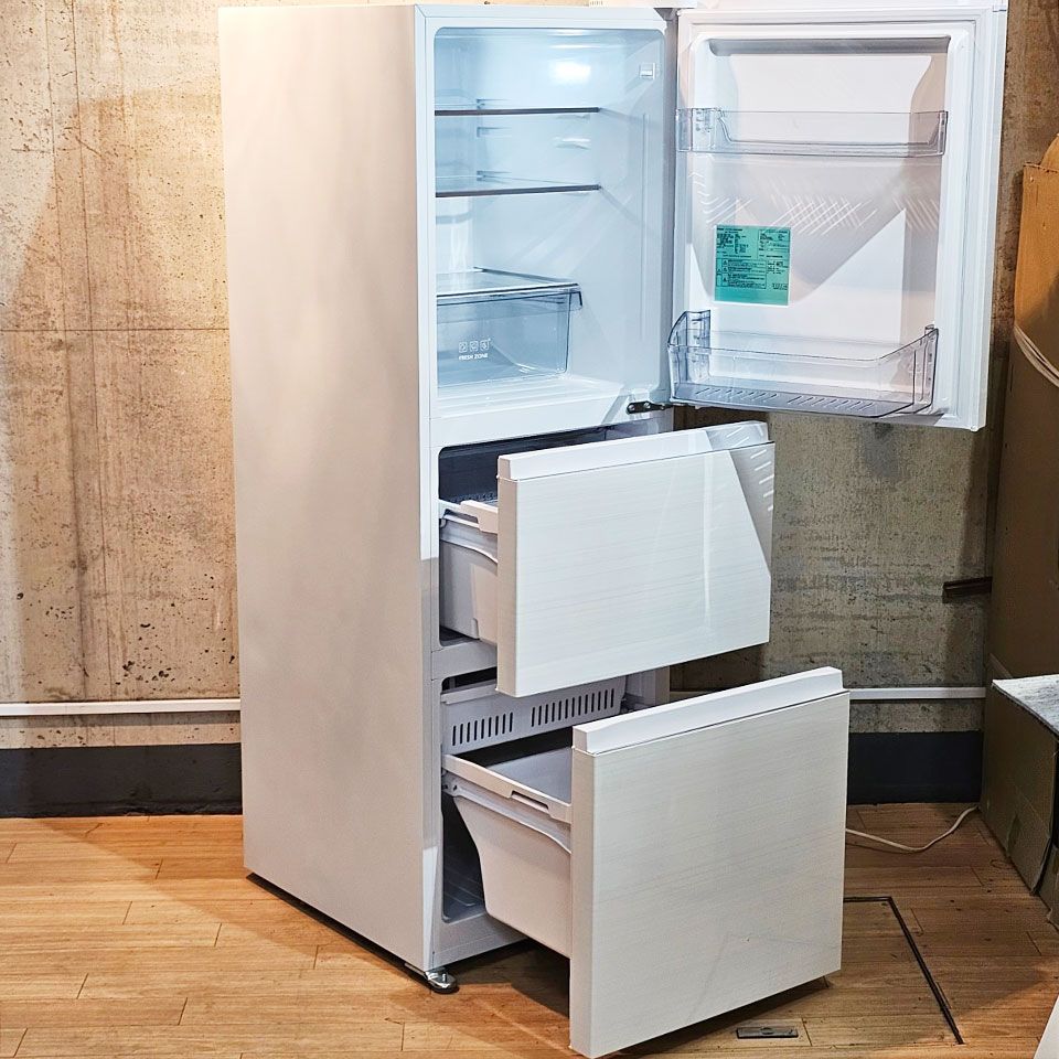 値下げ】Haier スリモア ホワイト 3ドア冷蔵庫 右開き ハイアール