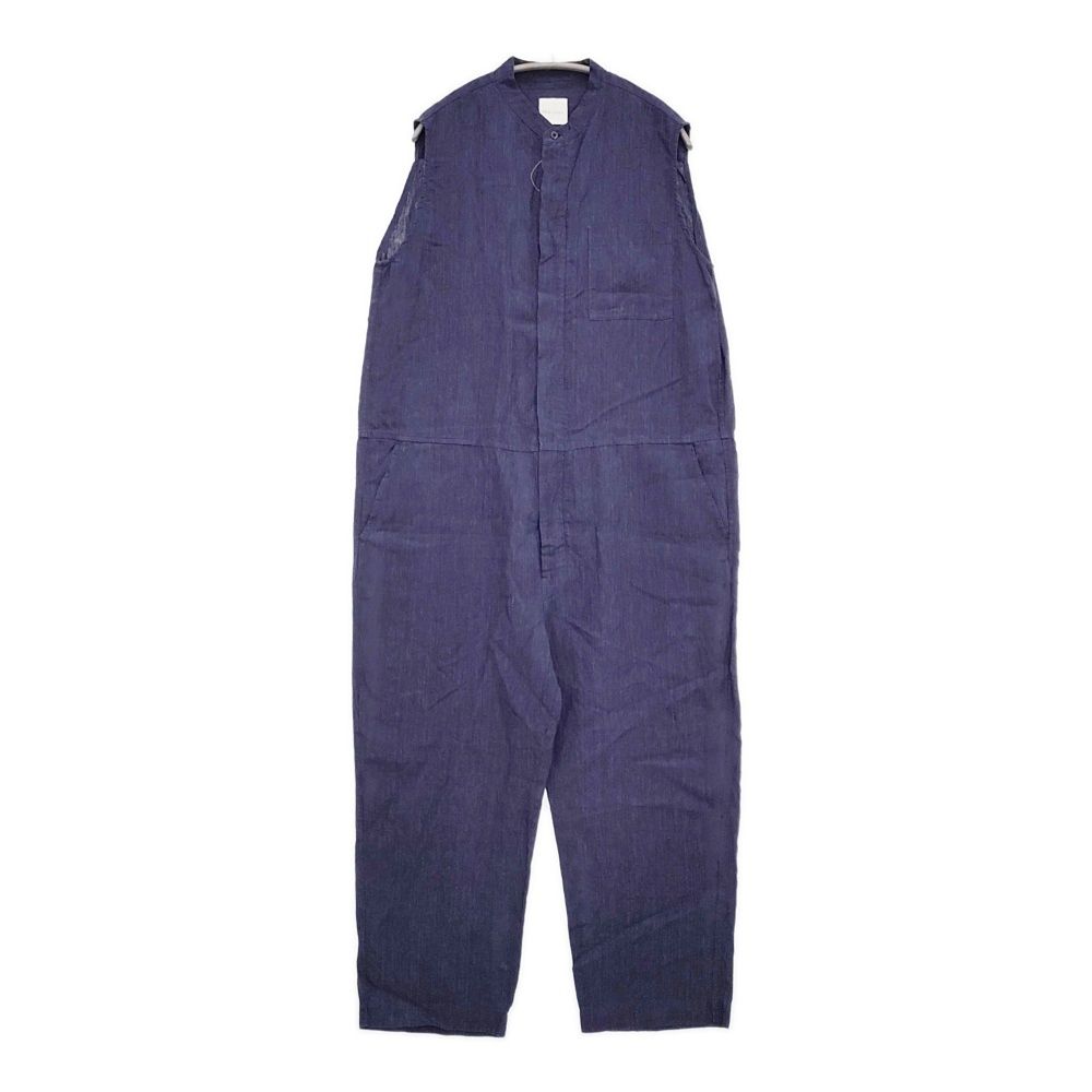 Toujours ハードウォッシュリネンオールインワン サイズ1 定価85800円 YM42SP05 ツナギ 25SS ネイビー レディース トゥジュー【中古】5-0902S♪ Toujours ハードウォッシュリネンオールインワン サイズ1 定価85800円