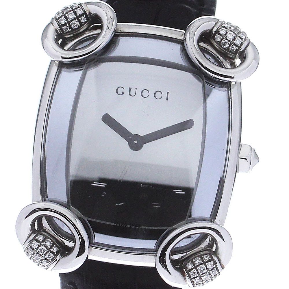 定価43万　GUCCI グッチ　117.5 ホースビットカクテル ミラー　腕時計 30303021-1_wm.jpg