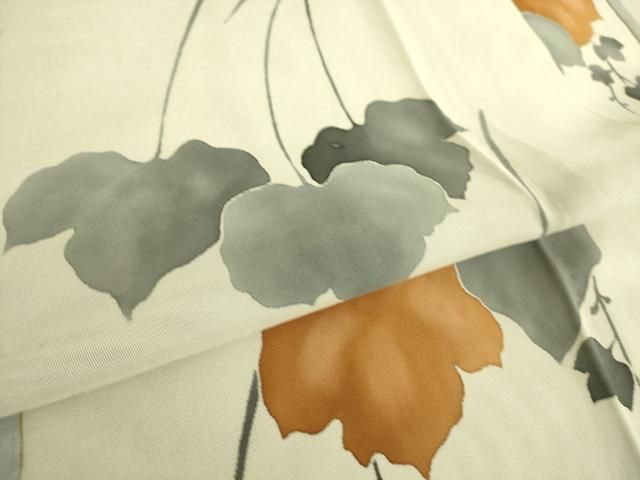 平和屋着物▽訪問着 無双 紗袷 紗×紗 蔦の葉文 正絹 逸品 DAAS0597az