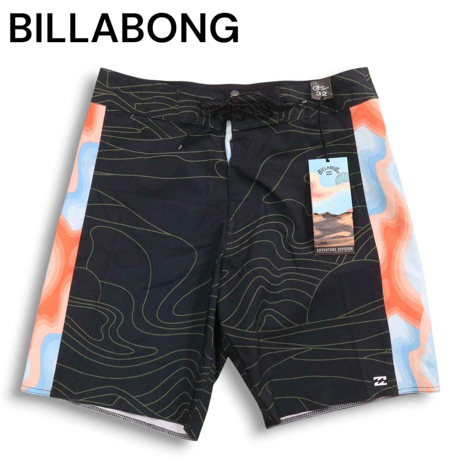 【新品 未使用】 BILLABONG ビラボン 春夏 総柄 ボード ショーツ サーフ トランクス ショート パンツ Sz.32　メンズ