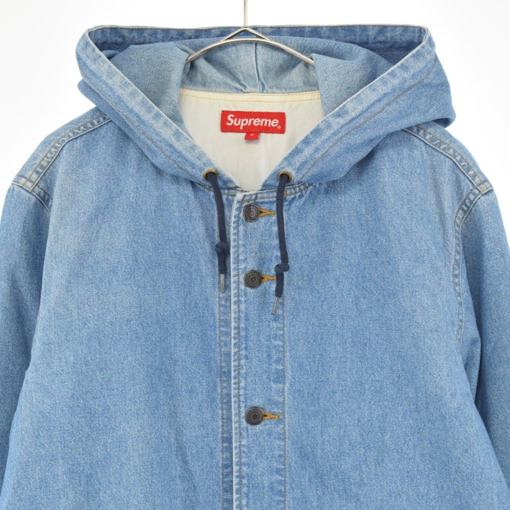 SUPREME (シュプリーム) 14SS Classic Logo Hooded Denim Parka クラシックロゴデニムジャケット  フード付ジャケット インディゴ