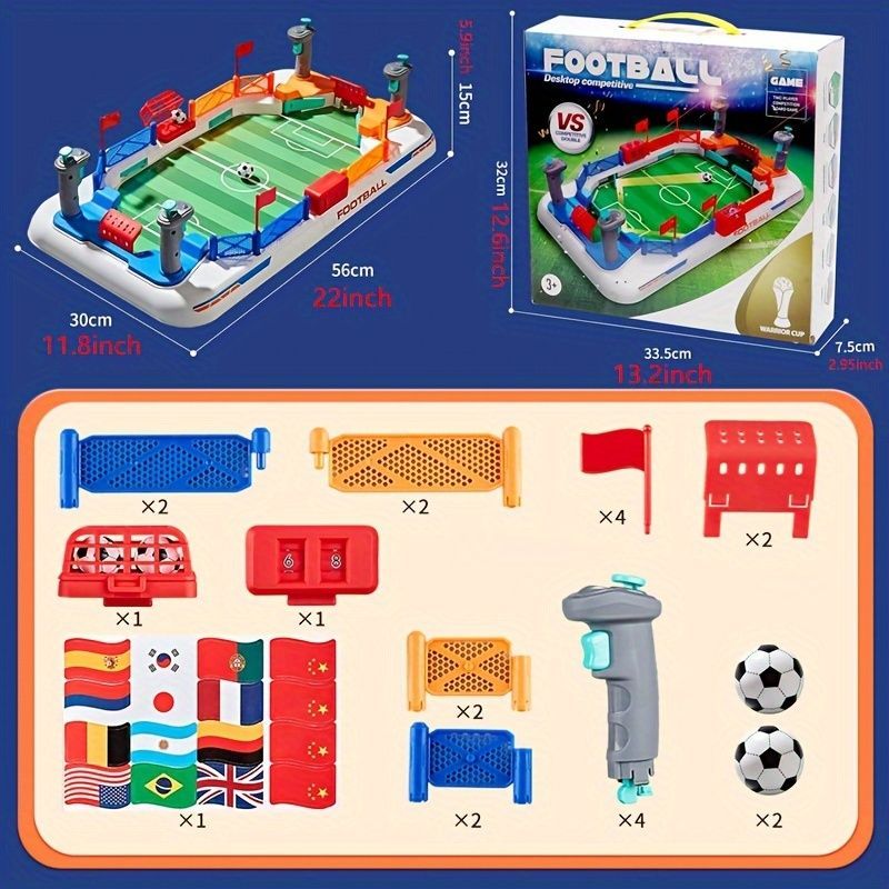 サッカー盤 ピンボール ダブルハンドル 卓上 ボール2個付き 56cm 大型