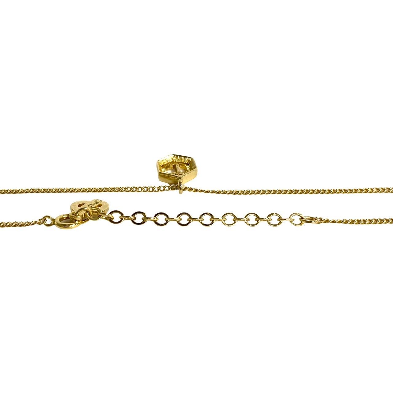 DIOR ネックレス ほぼ未使用 Christian Dior ディオール ロゴ 金具 チェーン ネックレス
