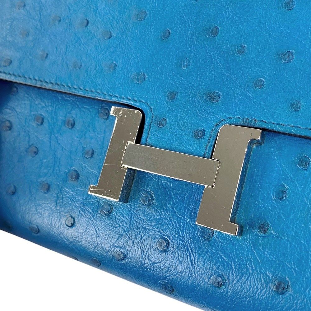 ◇SALE◇ □美品□ エルメス コンスタンス ロング 財布 オーストリッチ