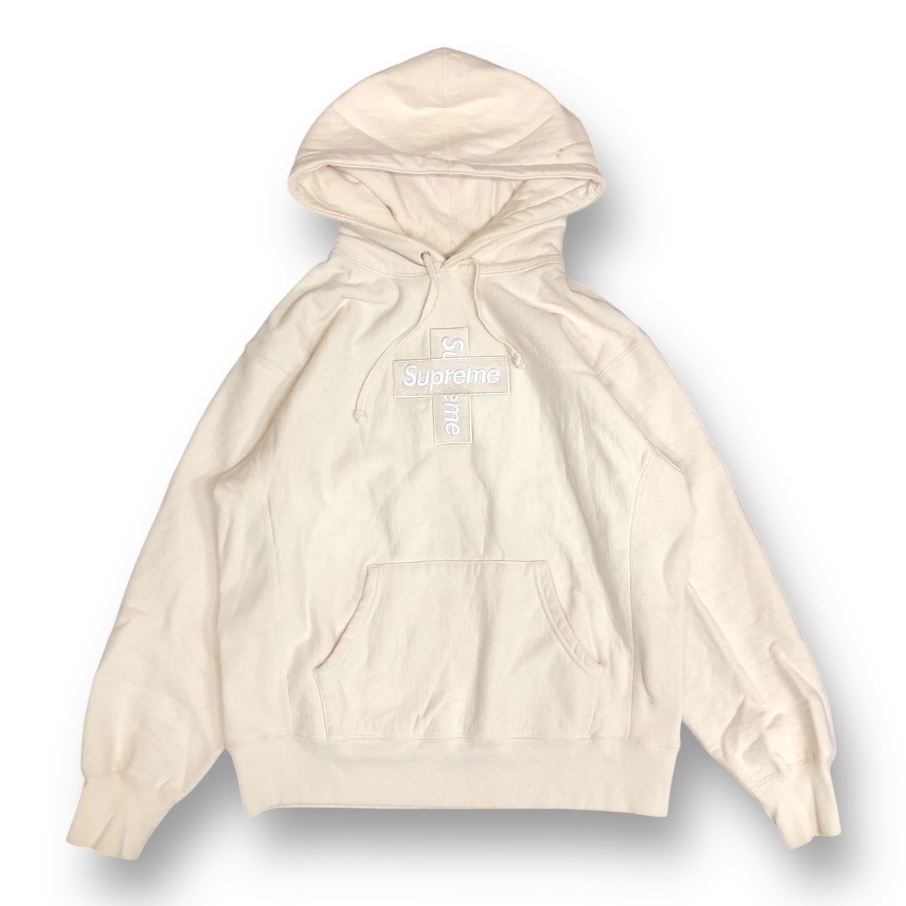 国内正規 Supreme 20AW Cross Box Logo Hooded Sweatshirt クロスボックスロゴ スウェット フーディー  パーカー シュプリーム ナチュラル S 71383A3 - メルカリ