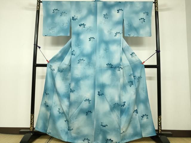 平和屋着物□上質な小紋 青海波文様 暈し染め 正絹 逸品 BAAL5068hz