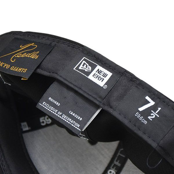 読売ジャイアンツ NEW ERA needlesコラボ キャップ LP 59FIFTY 読売ジャイアンツ × NEEDLES ブラック | ニューエラ