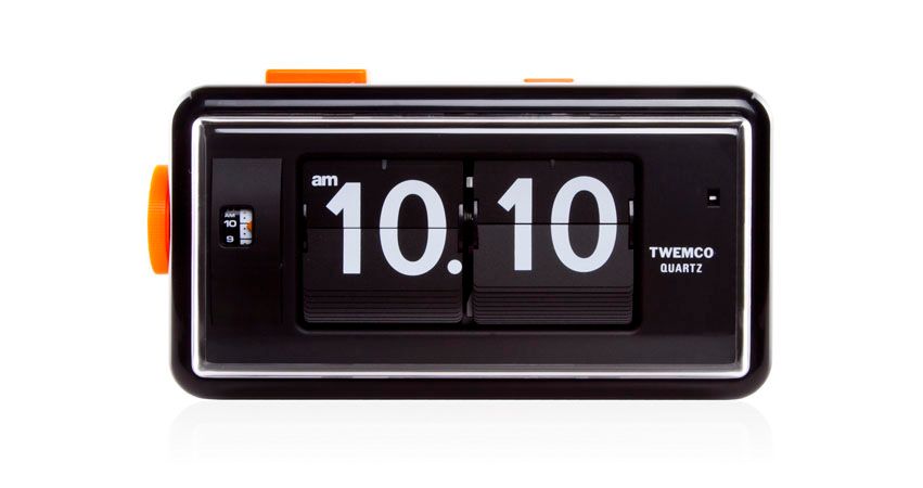 TWEMCO トゥエンコ パタパタ時計QD-35 ブラック 黒