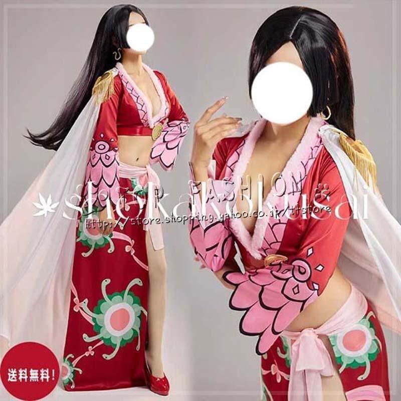ONE PIECE ワンピース ボア ハンコック 海賊女帝 蛇姫 コスプレ衣装 ウィッグ 靴 道具別売りり