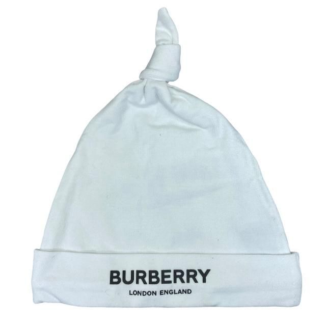 BURBERRY バーバリー 帽子 小物 アクセサリー ベビー用 キッズ 子供用 ロゴ コットン ホワイト サイズ 42-44cm