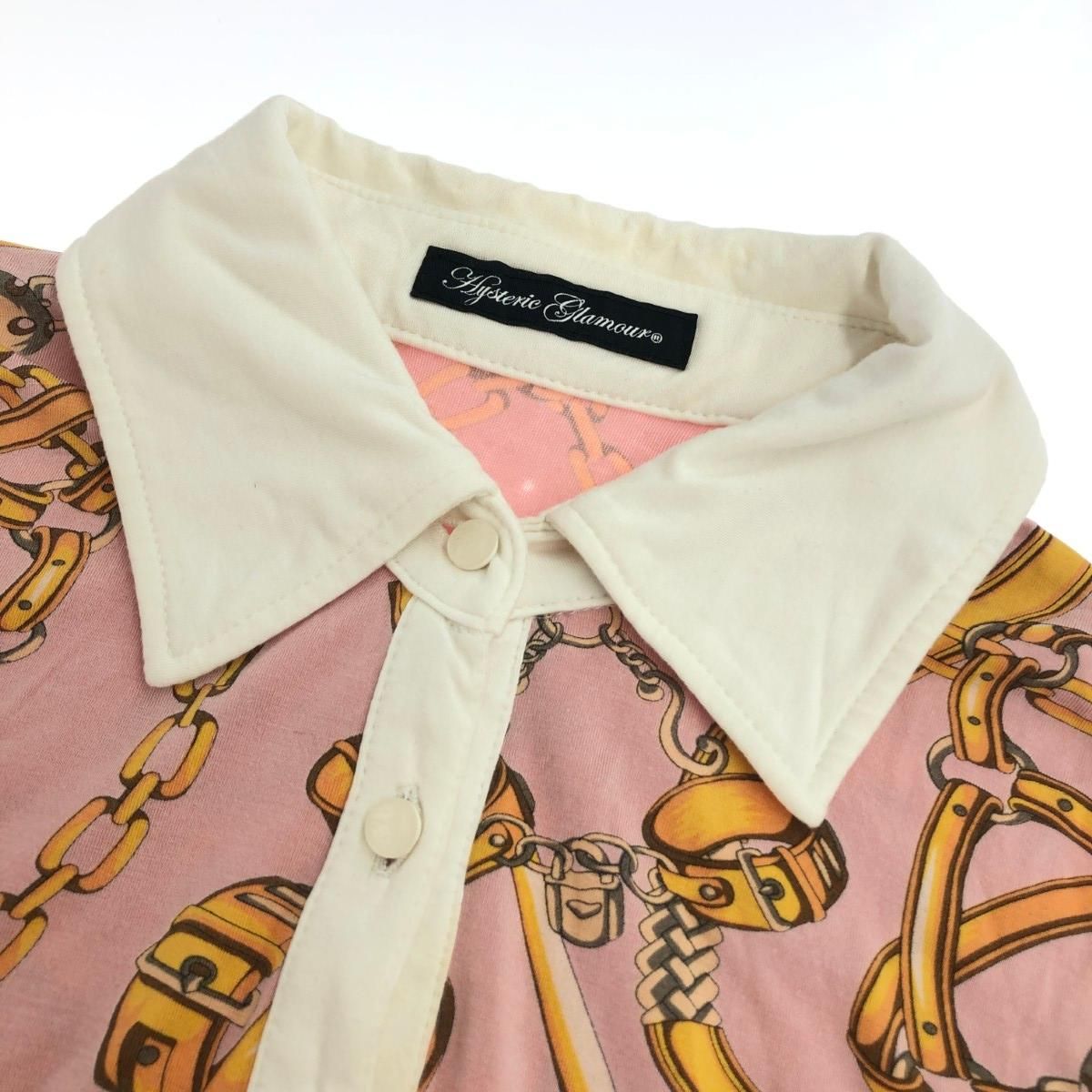 HYSTERIC GLAMOUR 七分袖カットソー Mサイズ HYSTERIC GLAMOUR ヒステリックグラマー 総柄カットソー サイズ
