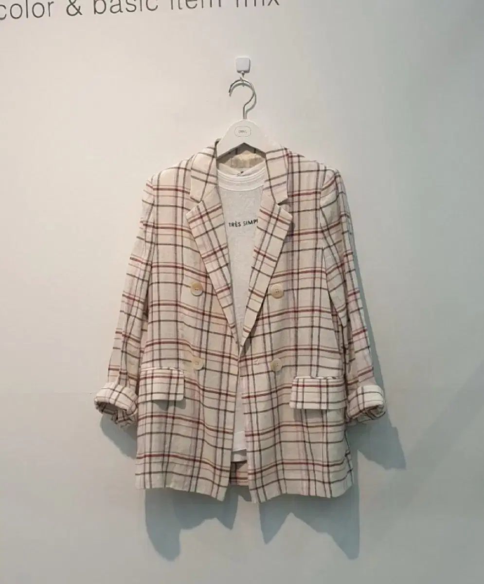DEWL リネン クリーム チェック ジャケット リズ ザ ウィッシュリエルメイジ 3倍ニュー アリン ノット ユア ローズ