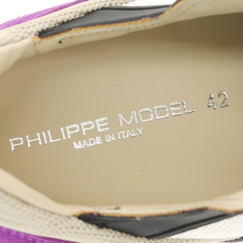 【新品】フィリップモデル PHILIPPE MODEL ROYA WP6 スニーカー グレーxパープル【サイズ40】【メンズ】