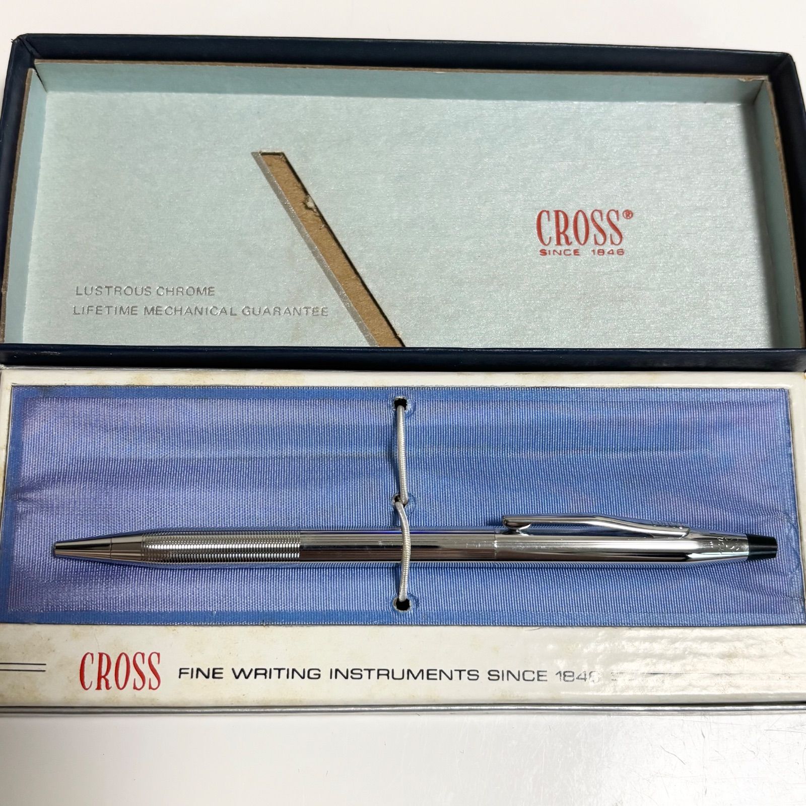 値下げ！CROSS ボールペン 新品未使用 箱付き 送料無料】【訳あり】CROSS/クロス/ボールペン/シルバー/1本のみ/ペン