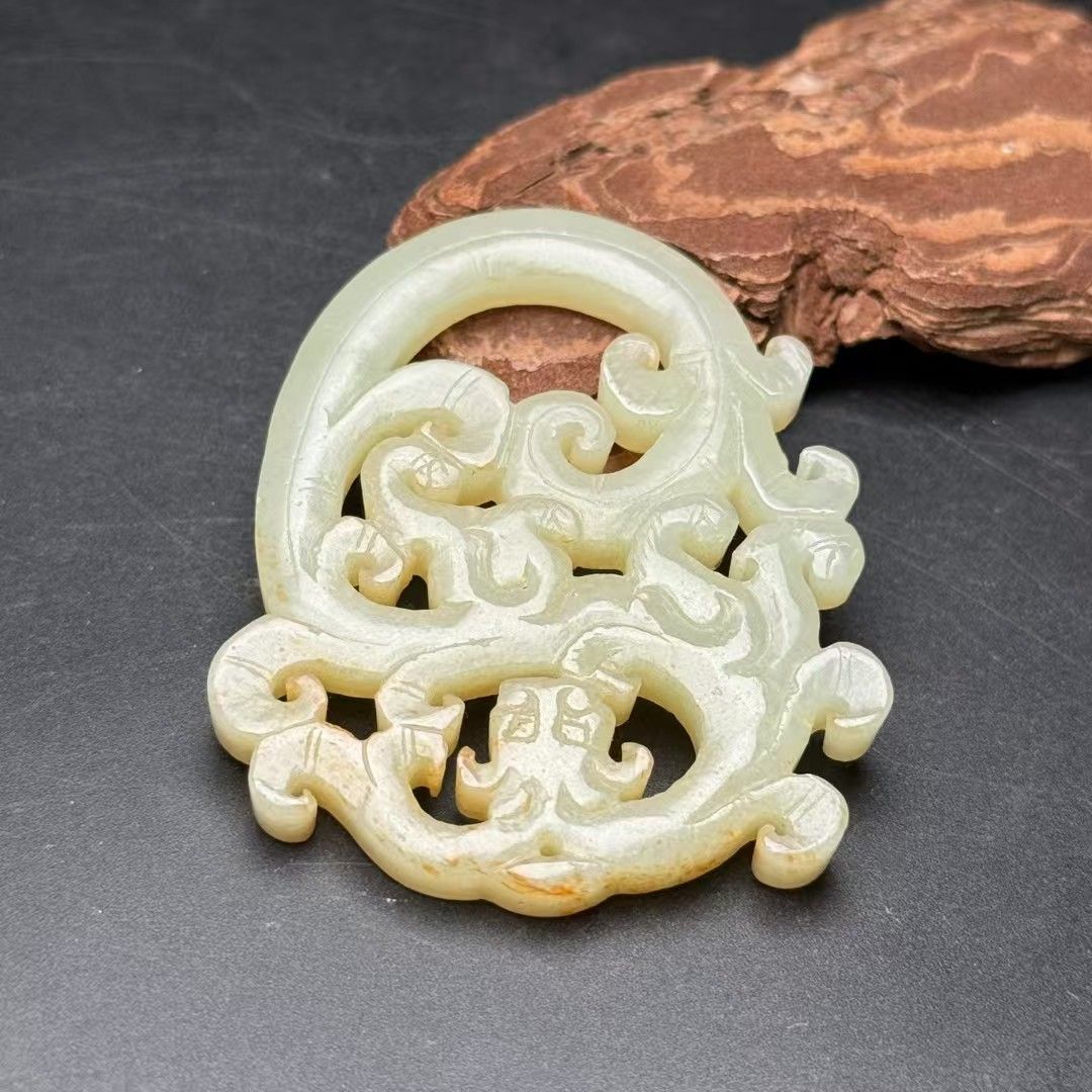 中国古美術品　砡 特大玉　福字龍鳳文玉壁 中国古美術品 砡 特大玉 福字龍鳳文玉壁