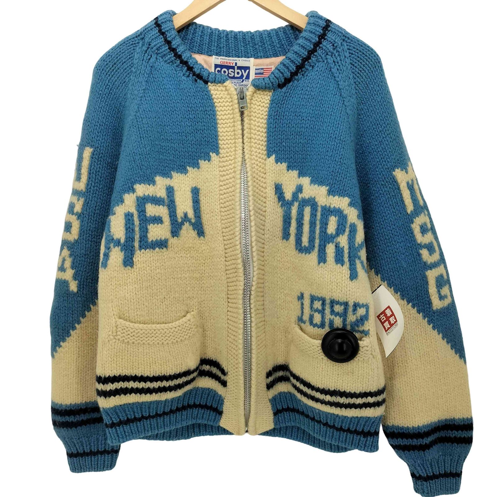 ジェリーコスビー GERRY cosby 90S NEW YORK カウチン ニットジャケット メンズ import：M 