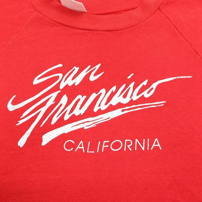 XL/古着 半袖 スウェット メンズ 80s サンフランシスコ ラグラン