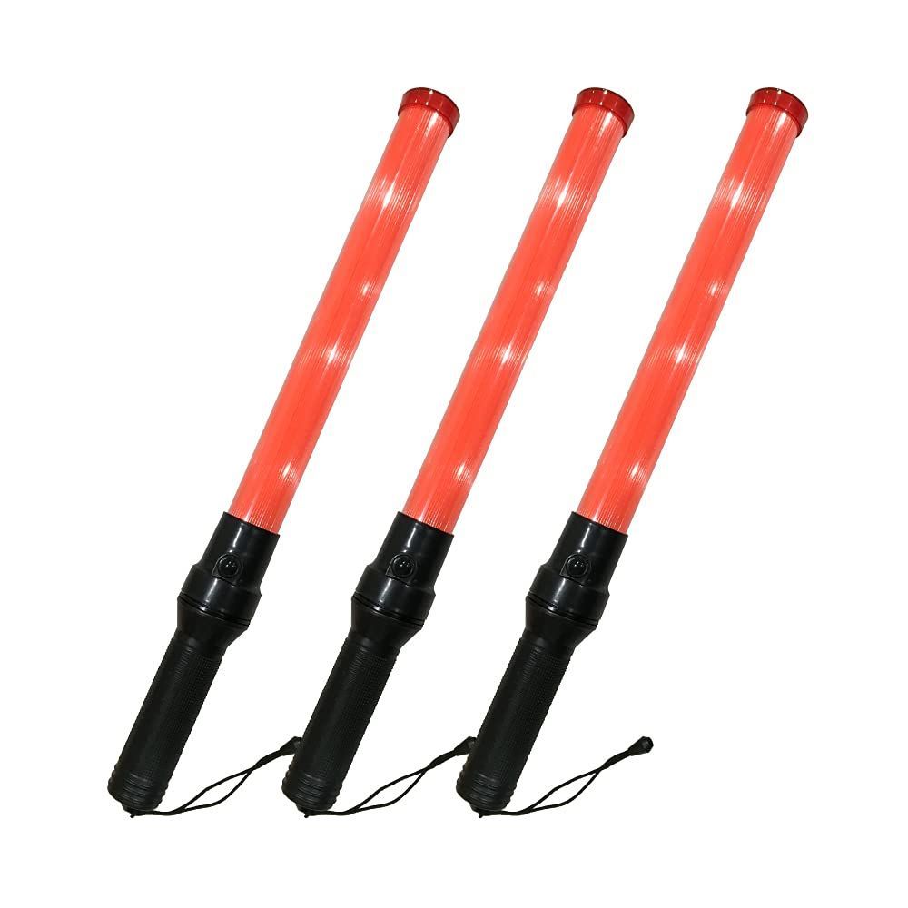 安住商事 LED誘導灯 54cm 3本セット ロングタイプ 直径45ｍｍ 誘導棒 誘導灯 警備 交通整理 夜間 工事