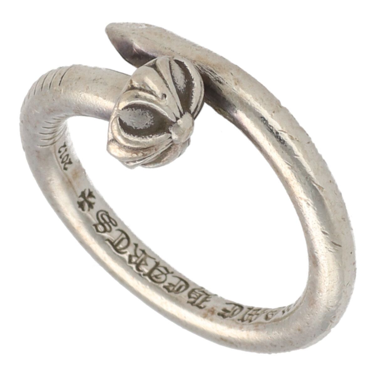 CHROME HEARTS クロムハーツ ネイルリング クロスボール 16.5号 SV925 シルバー 釘 指輪 アクセサリー 25010632 RS