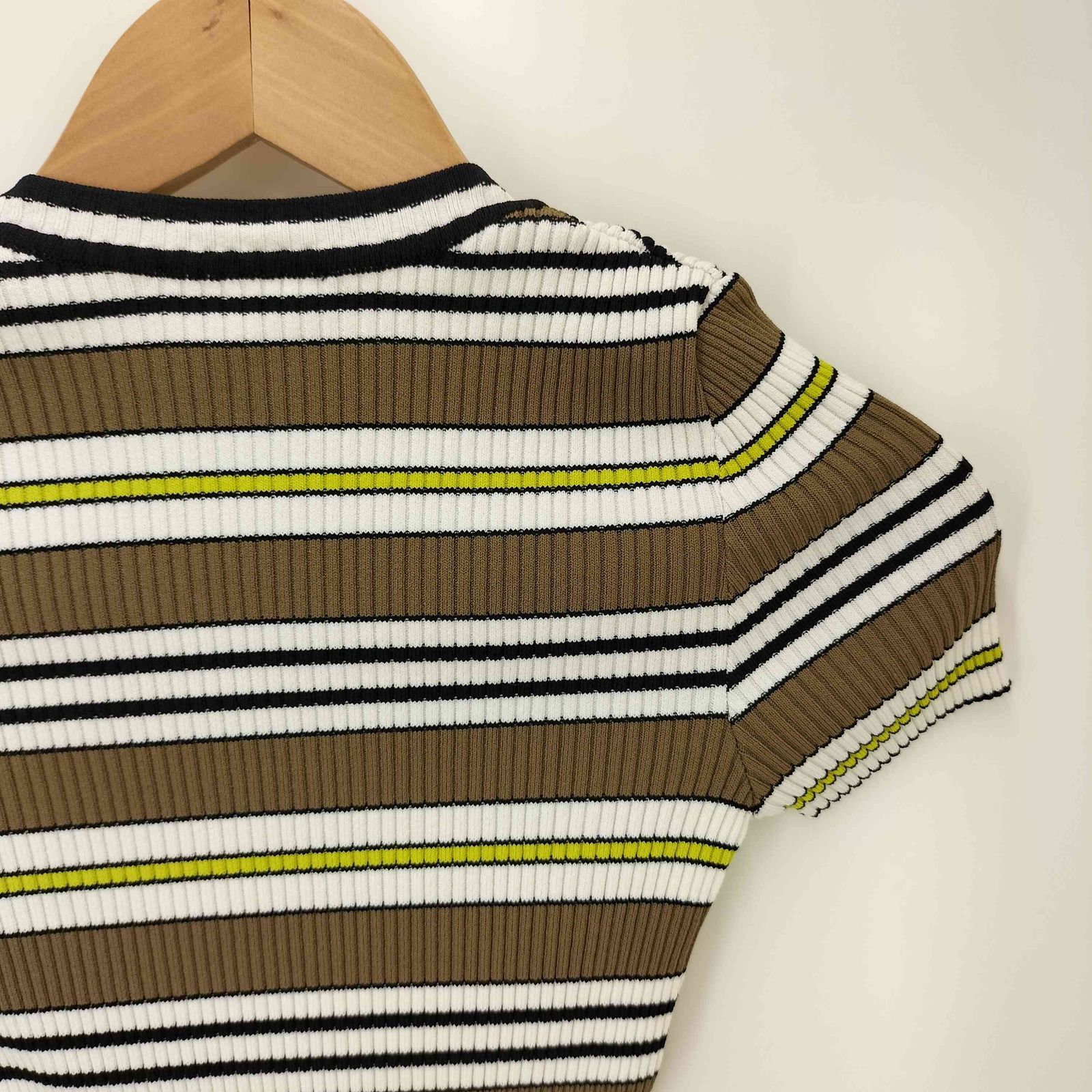 ポールカ PAULE KA イタリア製 ボーダー S/S ニット トップ