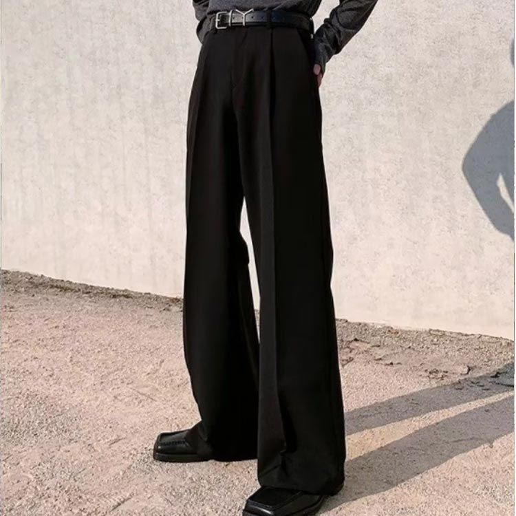 フレアパンツ メンズ スラックス センタープレス ブーツカット
