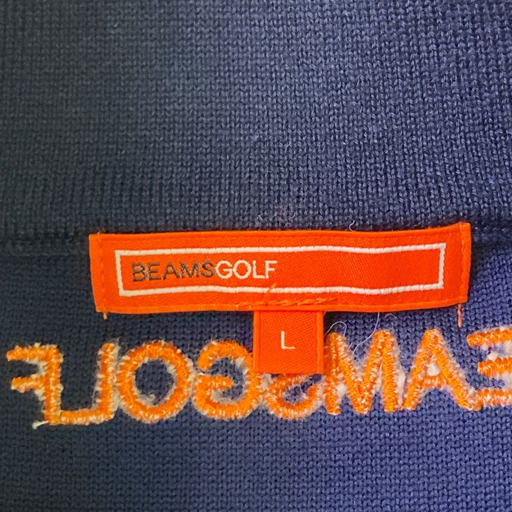 サイズ L BEAMS GOLF ビームスゴルフ 裏地付き長袖ニット ネイビー系 240101522421 ゴルフウェア メンズ ストスト LLC-HASEGAWATOSO_COM