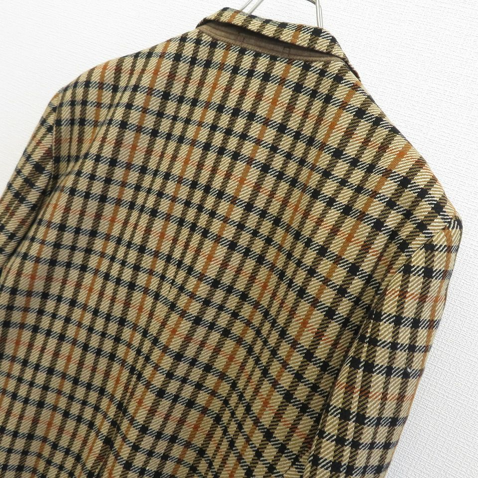 ダックス DAKS ジャケット テーラード チェック ロゴボタン