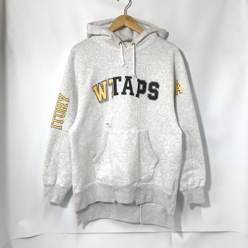 WTAPS パーカー フーディー 182ATDT-CSM11 RIPPER02 再構築 ロゴプリント サイズ1 S相当 ライトグレー ダブルタップス トップス A12881