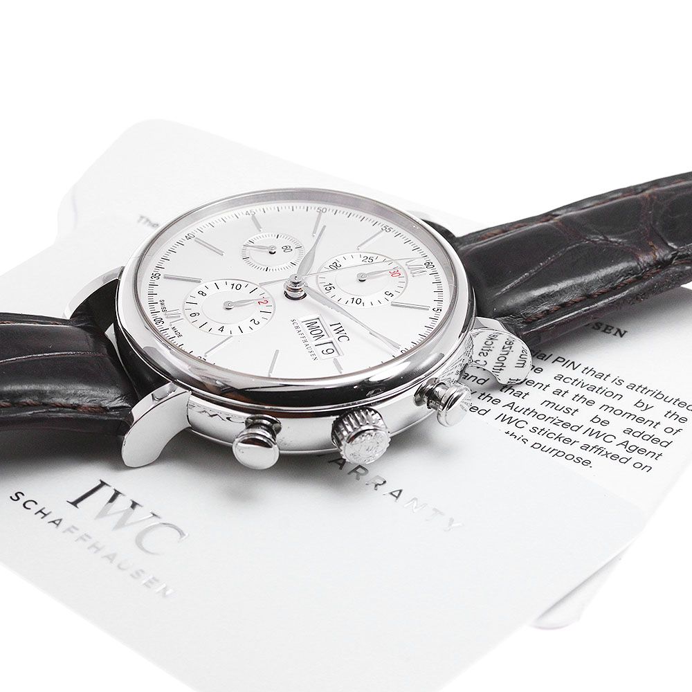 IWC IWC SCHAFFHAUSEN IW391007 ポートフィノ クロノグラフ デイデイト 自動巻き メンズ保証書付き_826603 -  メルカリ